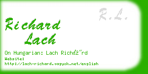 richard lach business card